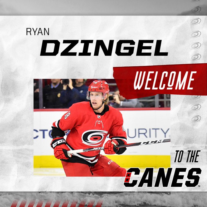 Graphic welcoming Ryan Dzingel
