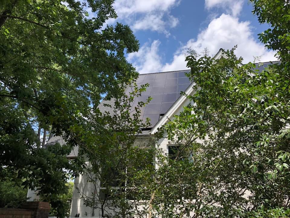 chfepiscopal's tweet photo. Part 1 of our solar panel installation is complete! Pictured here is the nave roof. Next up: the parish hall. SO EXCITING! https://t.co/ZVr3hyXi2p