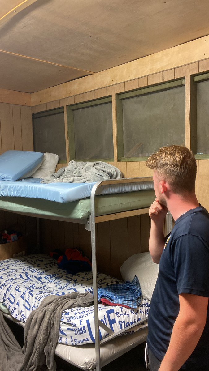 shapsbedisinb16's tweet photo. photo of counselor joe observing tshaps bed that is located in the cabin 16 at camp pinewood #joeto https://t.co/jgE3bhOQCK