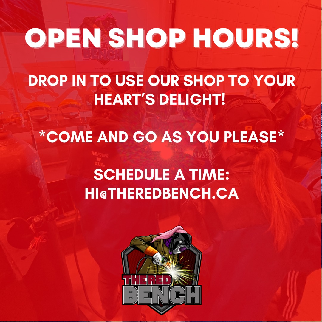 theredbenchyeg's tweet photo. We have shop orientations coming your way! Join us on June 28, August 11, or September 8. 

Register on Eventbrite: https://t.co/uG4NrMoLSq

#theredbenchyeg #weldingwomen #weldingdiversepeople #community #shoporientation #openshophours #yeg https://t.co/QNicD6ULuX