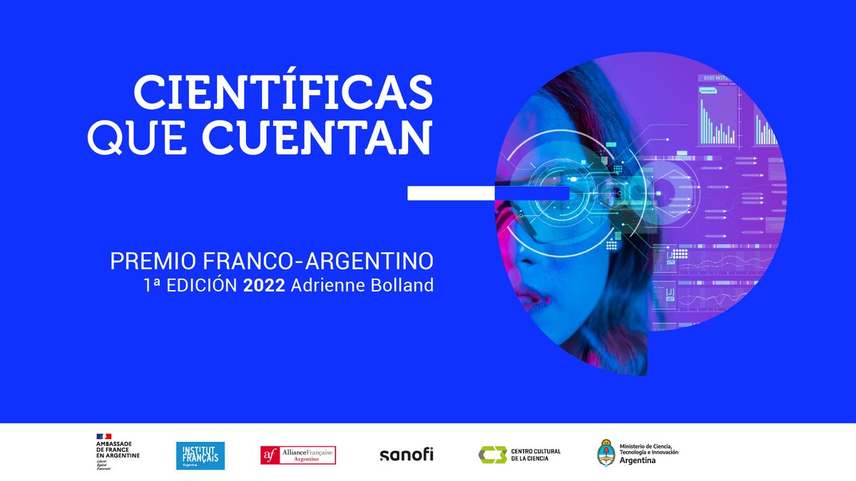 Secretaría de Innovación, Ciencia y Tecnología (@innovacionar) on Twitter photo ¡Prorrogamos la fecha de inscripción! Ahora tenés tiempo hasta el 12/8 para participar de este premio que organizamos junto al <a href="/ccdelaciencia/">Centro Cultural de la Ciencia</a>, la <a href="/FranceArgentine/">La France en Argentine🇨🇵🇪🇺</a>, el <a href="/IFArgentine/">Institut français AR</a> y <a href="/Sanofi_AR/">SanofiArgentina</a> para las mujeres que promueven la comunicación de la ciencia.
cientificasquecuentan.mincyt.gob.ar ¡Prorrogamos la fecha de inscripción! Ahora tenés tiempo hasta el 12/8 para participar de este premio que organizamos junto al <a href="/ccdelaciencia/">Centro Cultural de la Ciencia</a>, la <a href="/FranceArgentine/">La France en Argentine🇨🇵🇪🇺</a>, el <a href="/IFArgentine/">Institut français AR</a> y <a href="/Sanofi_AR/">SanofiArgentina</a> para las mujeres que promueven la comunicación de la ciencia.
cientificasquecuentan.mincyt.gob.ar