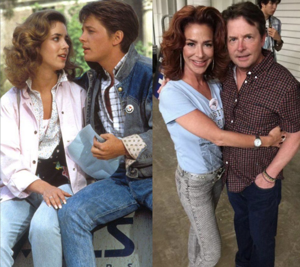Jennifer and Marty Then.  
Claudia and Michael Now.

#BackToTheFuture #BTTF #MartyMcFly #ClaudiaWells #JenniferParker #80sMovies