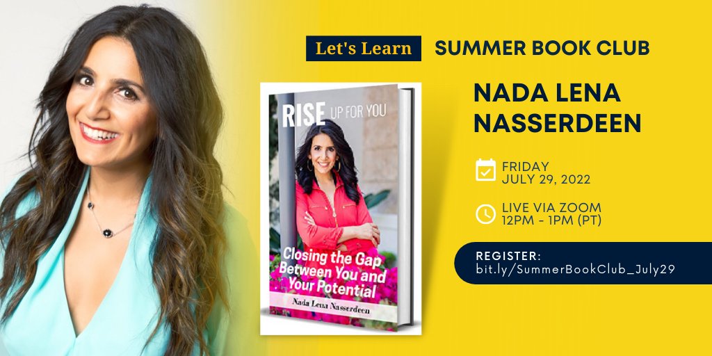 Join our second speaker of Let's Learn Summer Book Club @riseupforyou as she draws personal life-changing experiences and professional experiences to show how we can close the gap between ourselves and our untapped potential. Save your spot: bit.ly/SummerBookClub…