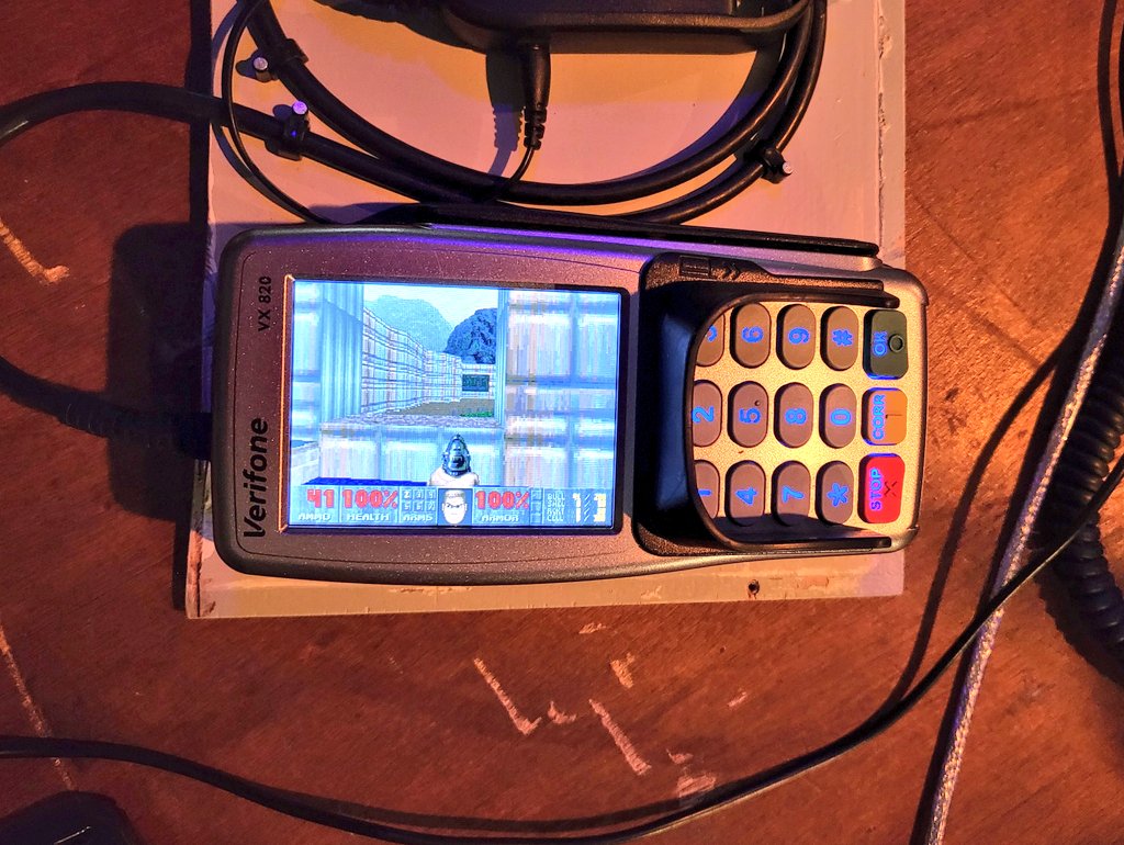 Payment terminal hacking by <a href="/thomasrinsma/">Thomas Rinsma</a> at #mch2022 (yes, it runs doom)