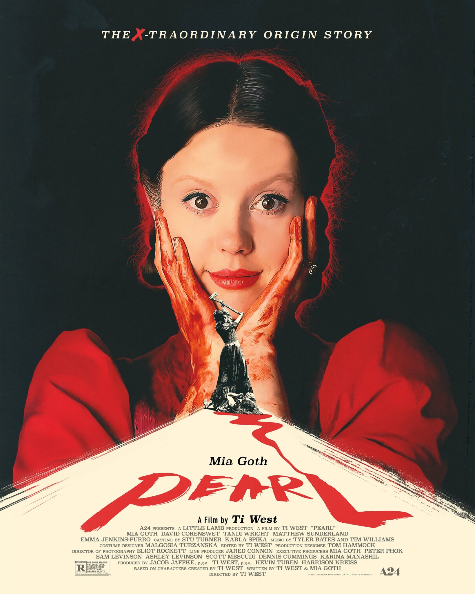映画情報 オスカーノユクエ 日本でも大好評の異色ホラー映画 X エックス 前日譚を描く新作 Pearl よりオフィシャルポスターが解禁 X エックス 公開前からすでに撮影が開始されており 同じミア ゴス主演で61年前の物語が語られる タイ ウェスト