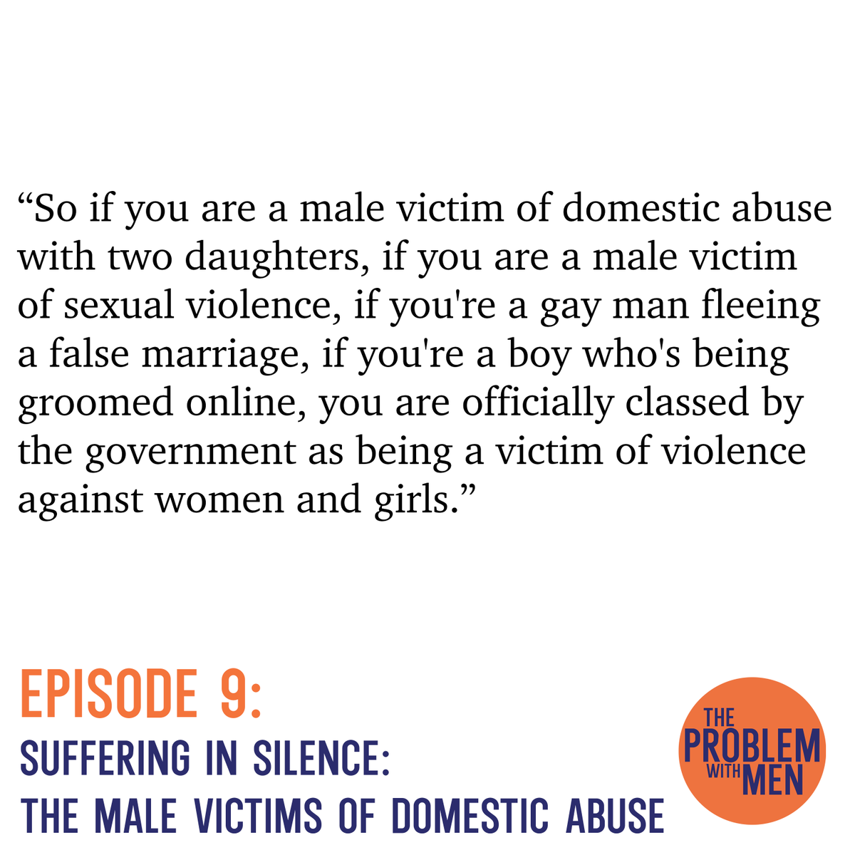 The <a href="/ManKindInit/">ManKind Initiative</a> Chairman Mark Brooks tells us how the government classes male victims of #DomesticAbuse. Listen to our full episode: link.chtbl.com/HGAIhnRO