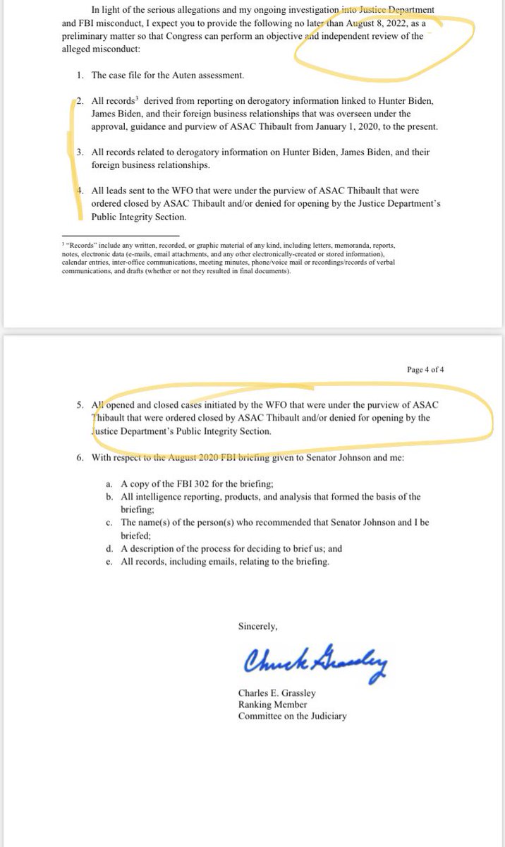 NEW: Multiple “highly credible” FBI whistleblowers have come forward to senior Senate Republican <a href="/ChuckGrassley/">Chuck Grassley</a> alleging widespread effort to downplay or discredit negative information about the President 's son Hunter Biden, according to letters <a href="/CBSNews/">CBS News</a> cbsnews.com/news/chuck-gra…