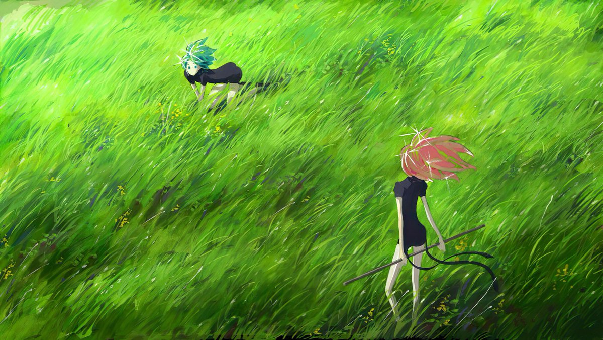 Platon / Thank You Miura on Twitter "“LAND OF THE LUSTROUS” anime concept art end cards by