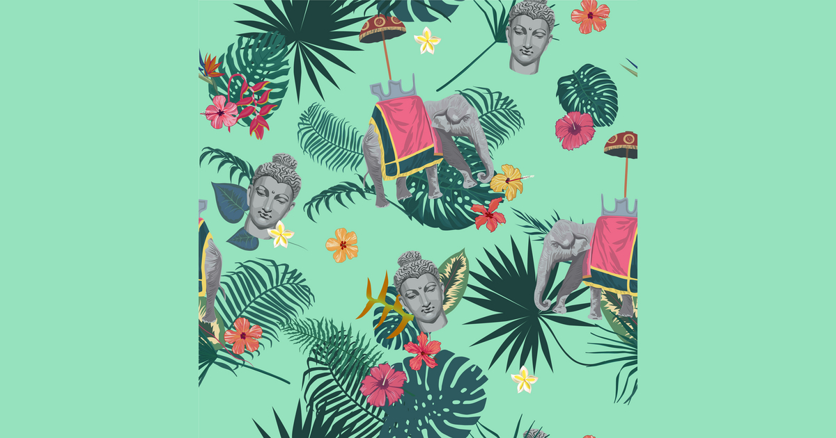 PurpleSkyDesign's tweet photo. Latest Vector @VectorStock seamless exotic style pattern with buddha #VectorStock https://t.co/UEd812SuJJ https://t.co/Q4JlipM1of