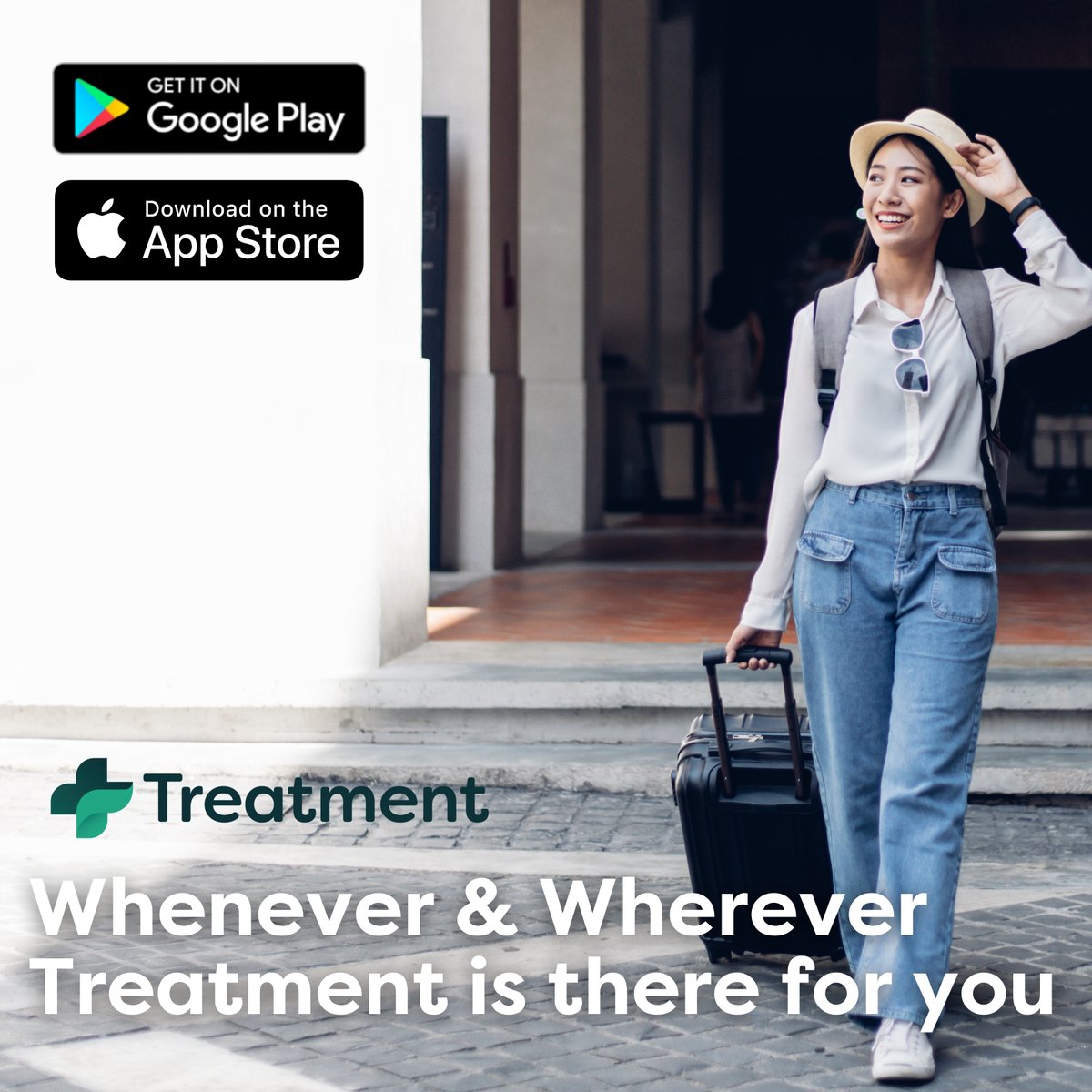 When you're on vacation, you don't have to worry about getting sick, because our AI has your back no matter where you are. Treatment Digital Health App will give you customized recommendations and tips based on your symptoms.

Take control of your health, download today!