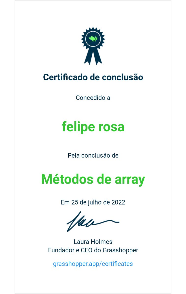 felipe_r_m's tweet image. O @GrasshopperApp está me ensinando como programar com quebra-cabeças básicos e divertidos. Eu completei um curso do Grasshopper e recebi um certificado Faça o download do app e aprenda a programar gratuitamente. #GrasshopperCodes  ghop.page.link/certificate