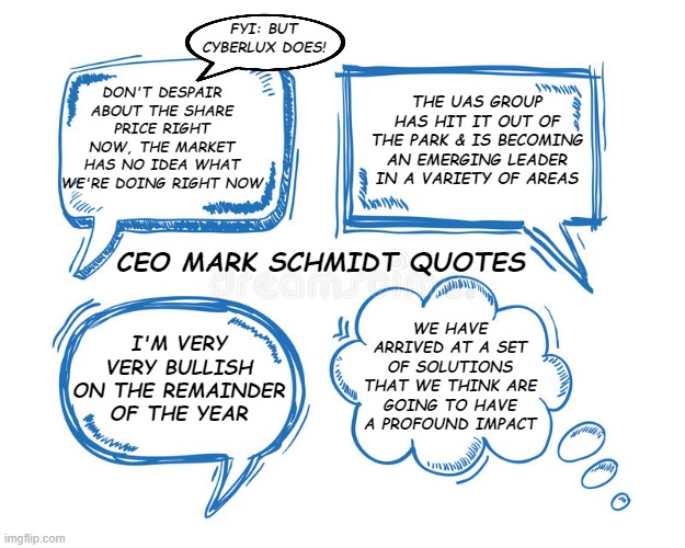 $CYBL

Most folks don't enjoy waiting for things to materialize & the wait for @CyberluxC to tie up loose ends & return to normal operations & communications, is not fun, but stay strong! #OurTimeWillCome

This week will be a turning point!

'4' Top quotes from 7/14 video update!