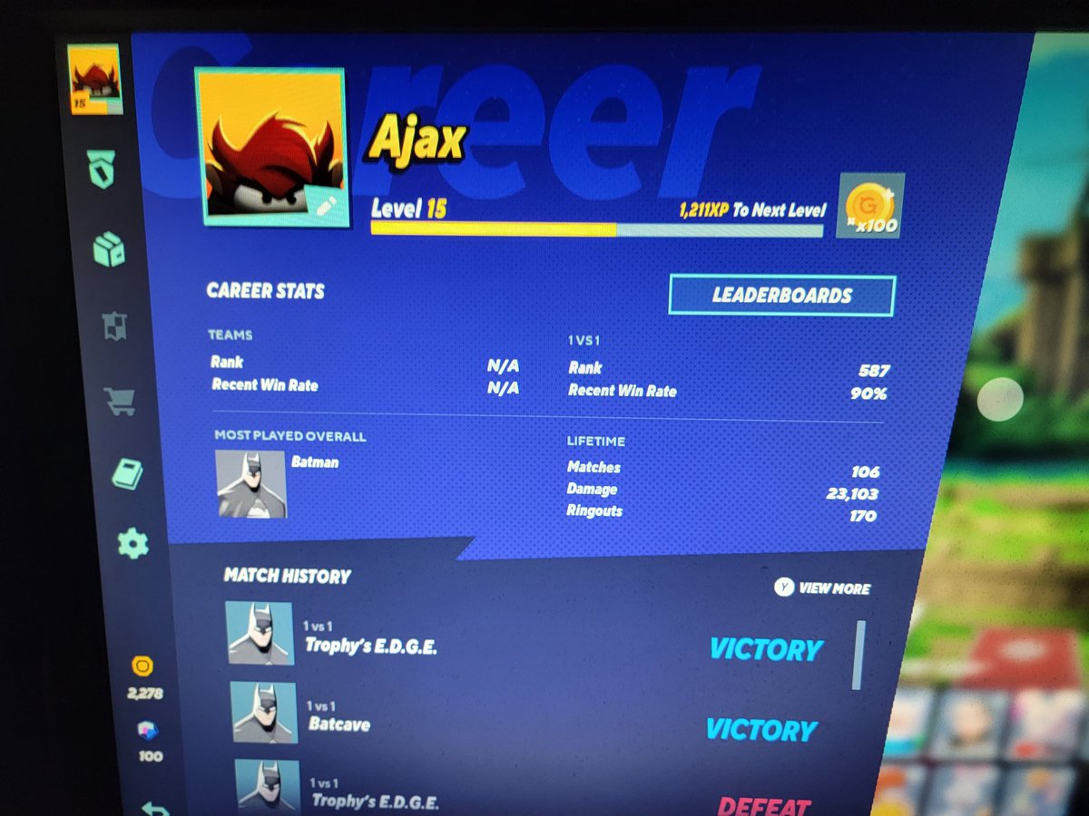 AJAX_HQ's tweet photo. When I got back from Minnesota on Sunday I was 28,000 cause of inactivity but I climbed back up today. Goal for tomorrow is Top 100
Or later today who knows
#MultiVersus #Notjustacaster https://t.co/Tyvq53N4Dw