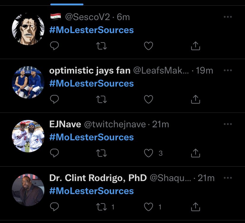MoLesterSources's tweet image. I am overwhelmed with the abundance of support I am receiving from #MoLesterNation . It is my obligation to deliver the hottest MLB news to your Twitter feed with efficiency and speed. Remember to turn on post notis and use the hashtag #MoLesterSources to keep locked in!