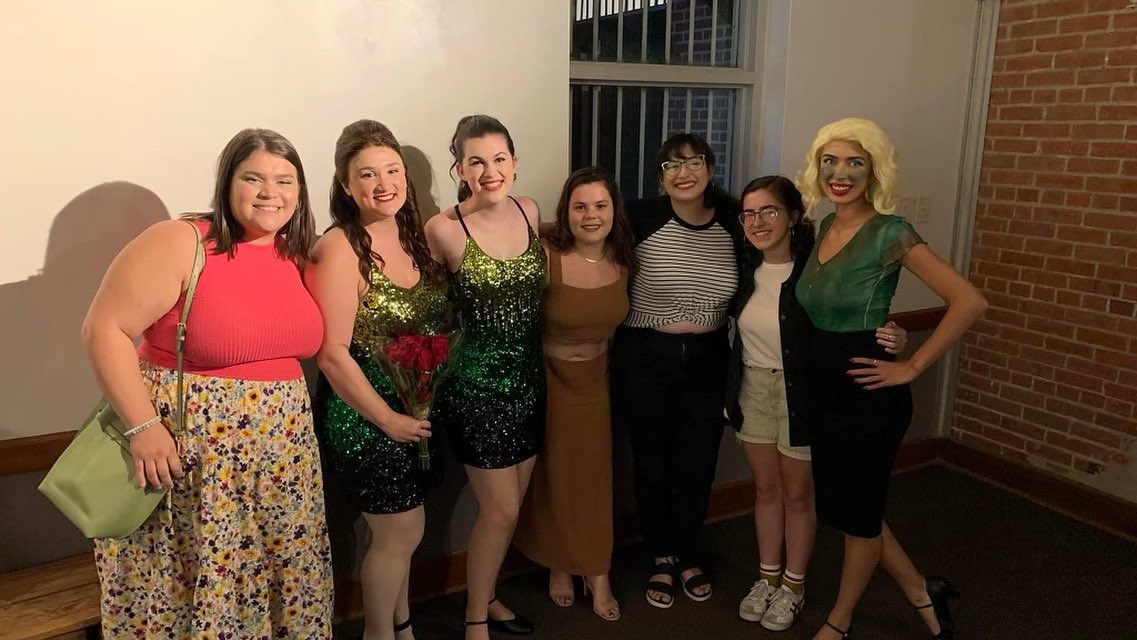 saibetaiota's tweet photo. Congrats to our sister Madison for her opening night of “Little Shop of Horrors” at Thibodaux Playhouse! Shoutout to Nicholls States’s Theta Theta Chapter for helping to cheer her on! There’s no sisterhood like SAI’s! ❤️🌹
#loveandroses #sisterhood #littleshopofhorrors https://t.co/jORNSkctx3