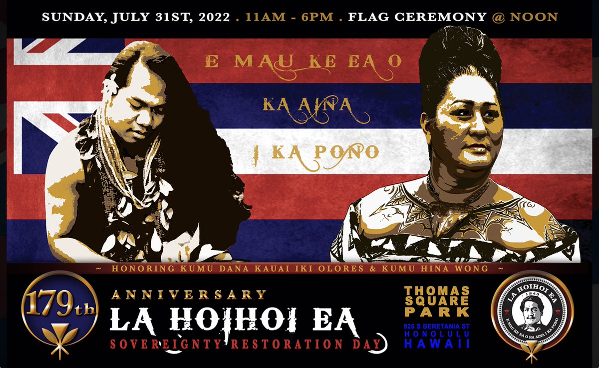 FreeHawaii's tweet photo. DONʻT MISS IT THIS COMING SUNDAY AT THOMAS SQUARE IN HONOLULU - https://t.co/uORTNegsRw
#LaHoihoiEa #HawaiianIndependence #ThomasSquare #FreeHawaii #HawaiianKingdom https://t.co/hjDqfXBn96