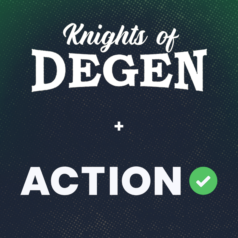 ActionNetworkHQ's tweet photo. Action Network 🤝 Knights of Degen

The first partnership between @knightsofdegen and a sports media entity 👏

Find out more ⤵️