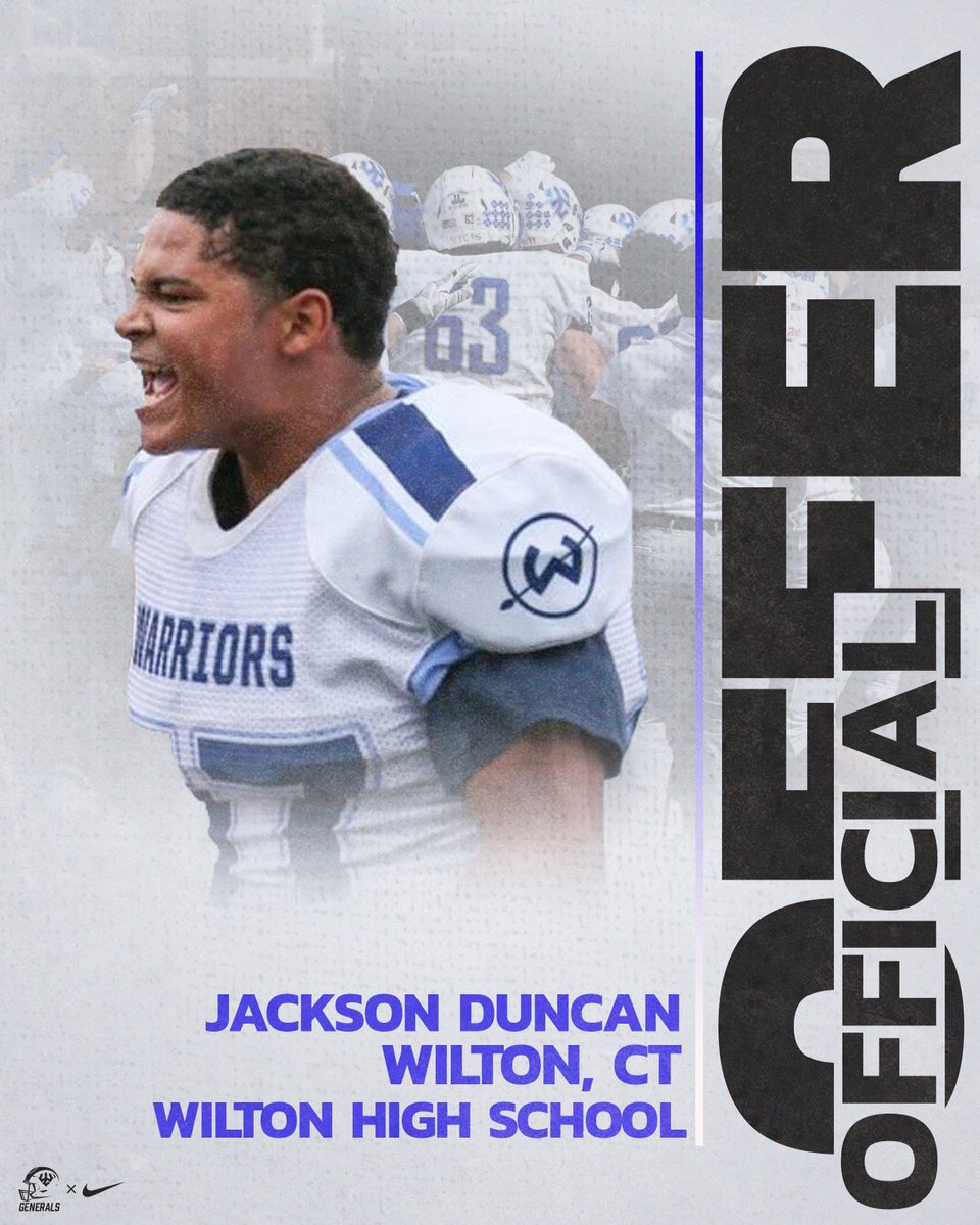 After a great call with <a href="/Coach_JimmieIII/">Jimmie Mack Johnson III</a>, I’m excited to say that I’ve received an offer from Washington and Lee University! <a href="/coachlerose/">Coach Lerose</a> <a href="/CoachBojo/">Coach Bobby Jones</a> <a href="/Generals_Fball/">GeneralsFootball</a> <a href="/Wilton_Football/">Wilton HS Football</a>