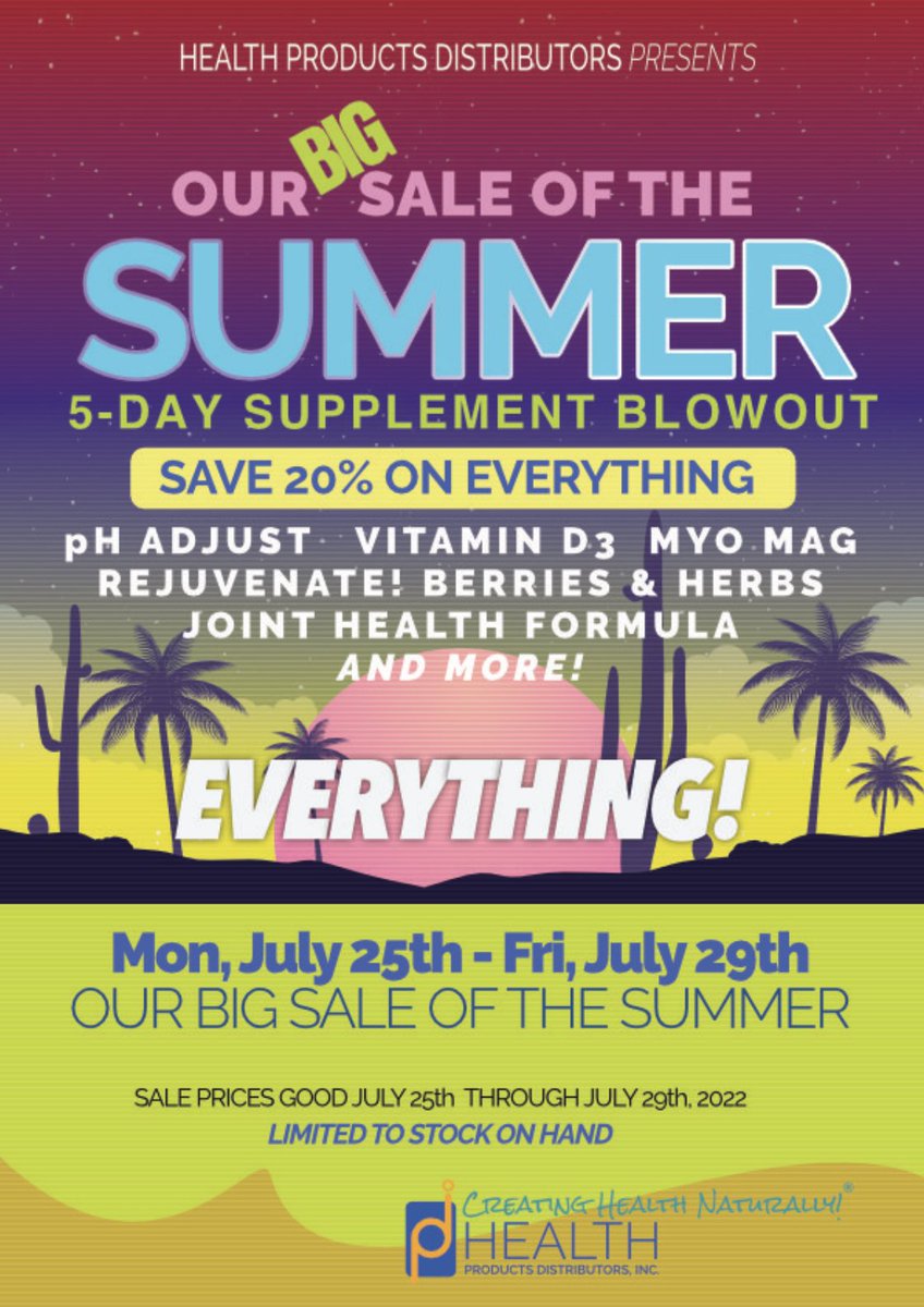 2DocsPet's tweet image. Big Summer Sale - Save 20% off everything. integratedhealth.com