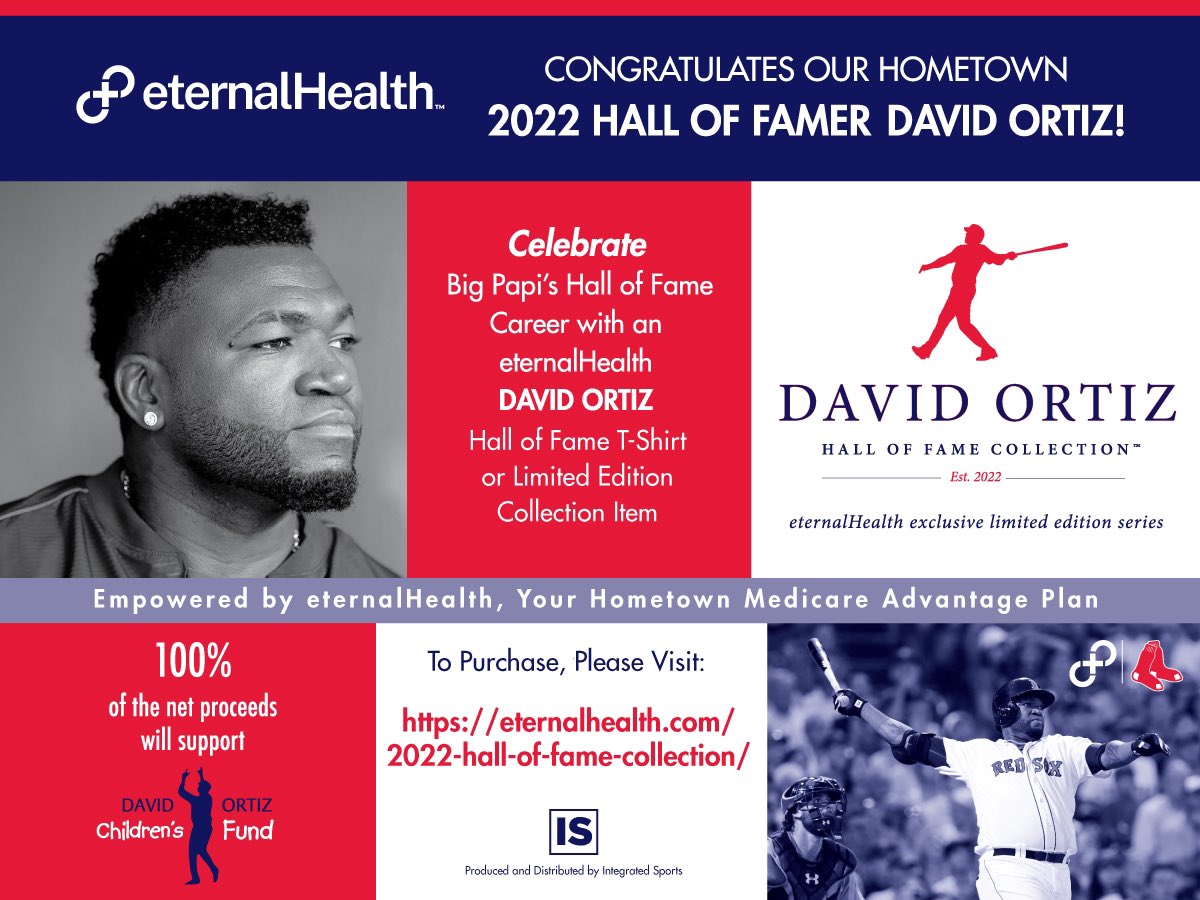 help support the @DavidOrtizFund by purchasing items in my @eternalHealthMA HOF collection ‼️👀👀