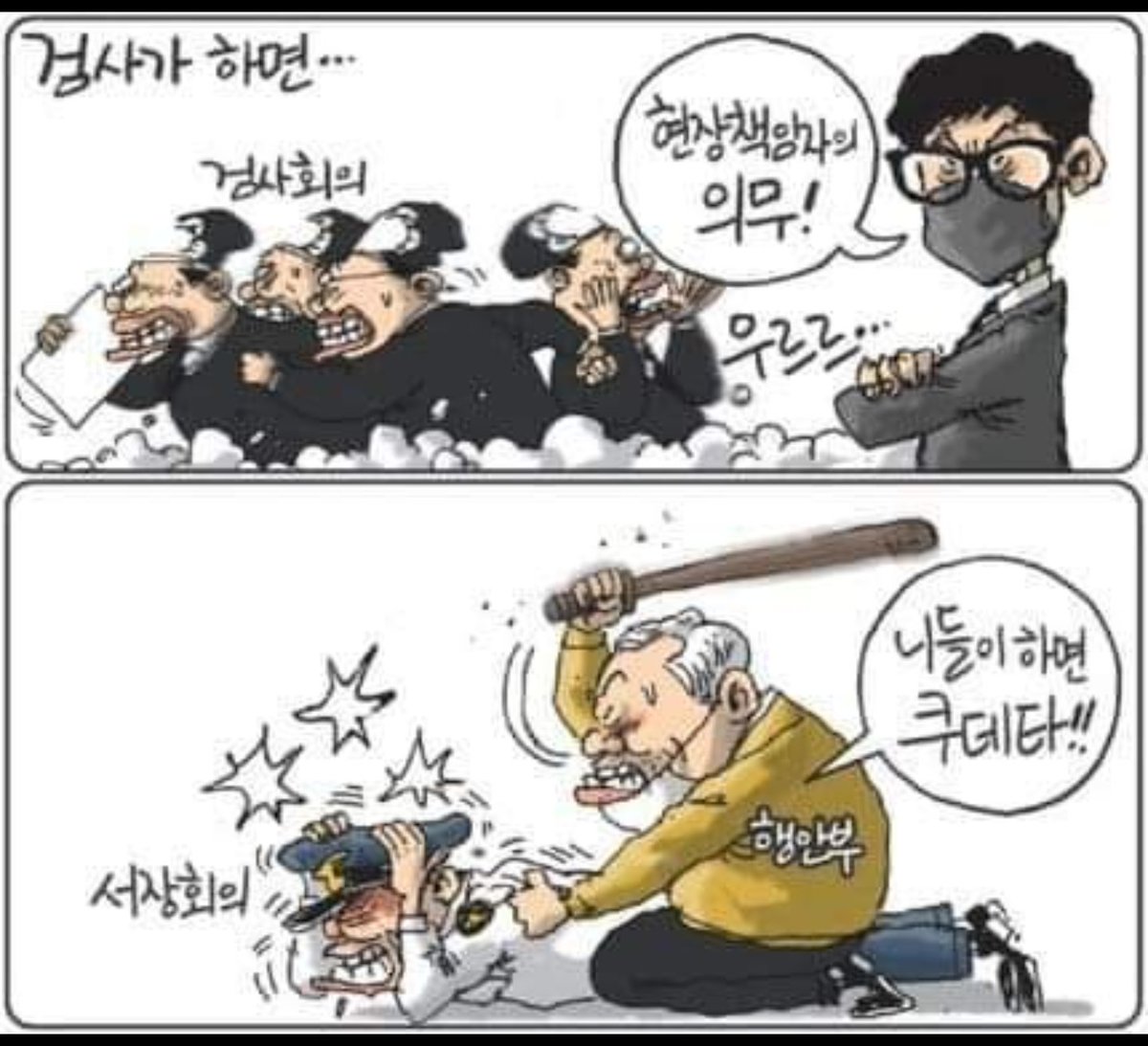 합법 vs 위법 
굥정권의 "윤로남불"