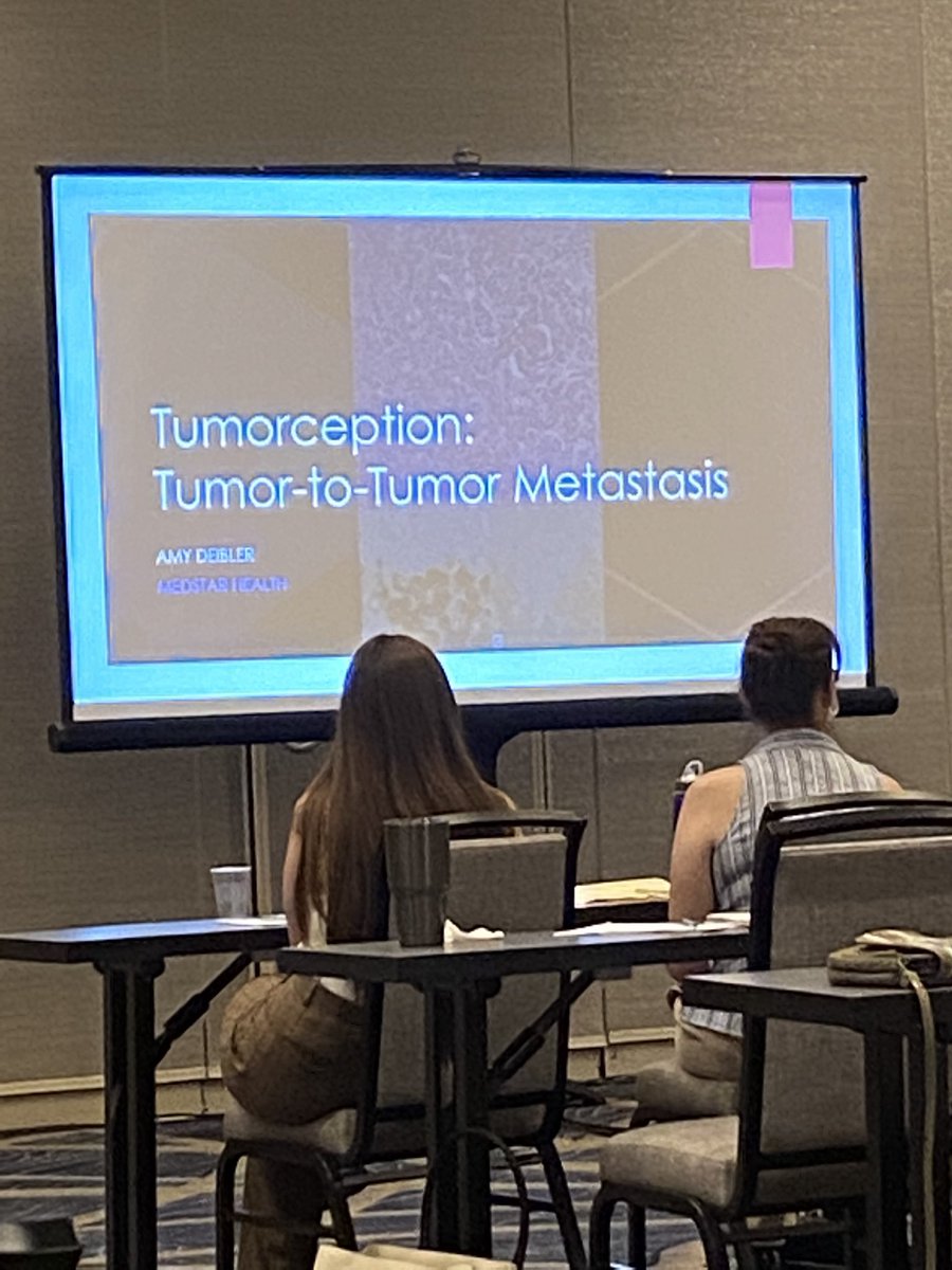 dstrenkPA's tweet photo. The last lecture on day 1 of @PathAssist #AAPASummer22 was my good friend @PA_with_a_pen speaking about tumor to tumor metastasis. Super interesting https://t.co/G5WxsrHSFn