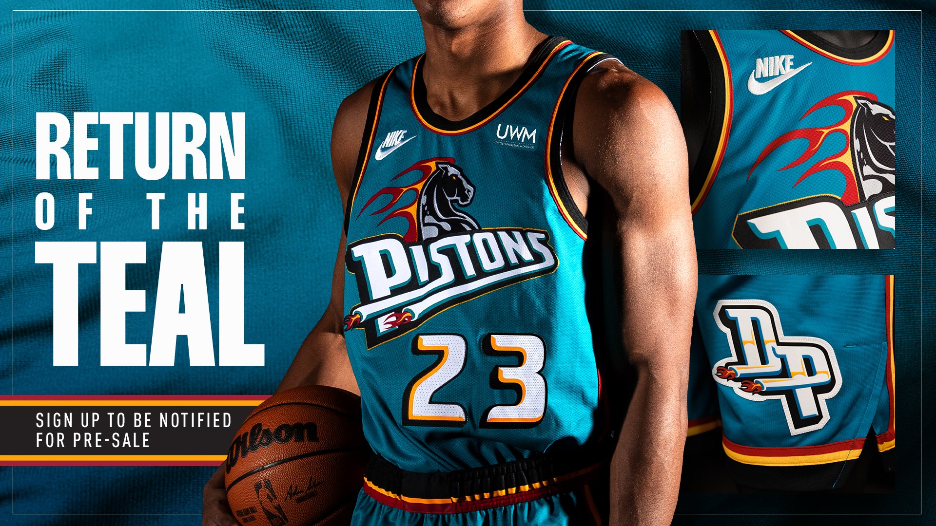 Detroit Pistons on X: Want to be the first to know when our  #ReturnOfTheTeal jersey presale drops? Sign up right here:    / X
