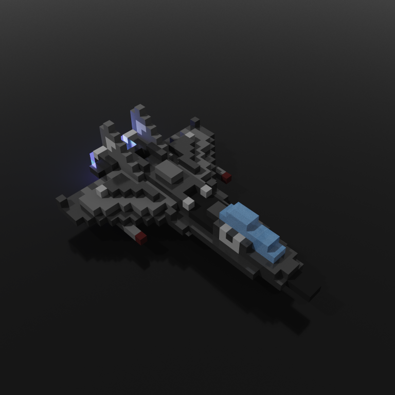 Turn out better than I expected. Tried a new modelling approach: Instead of being neat I was rough and just let interesting shapes appear.

#magicavoxel #voxel #voxelart #gamedev #IndieGameDev #pixelart #aviation #fighterjet #plane