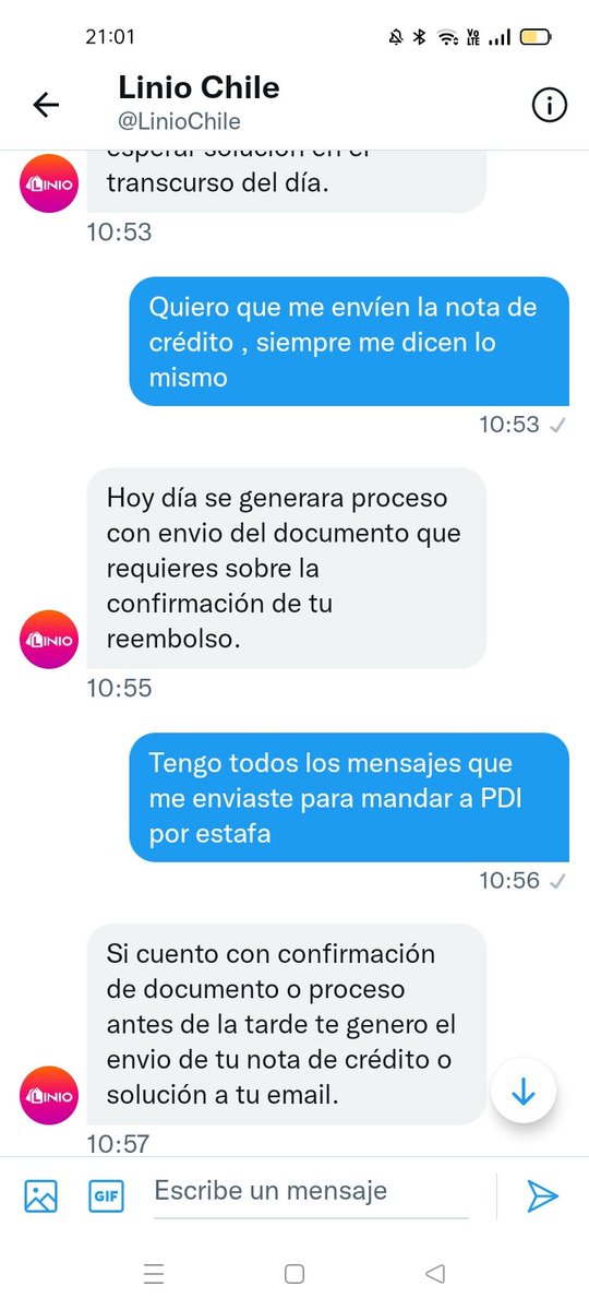 catalinamatama9's tweet image. AYUDA CON RT POR FAVOR🙏#LINIO ME ESTAFO , YA NO SE QUE HACER PARA QUE ME DEVUELVAN EL DINERO QUE ME COSTO JUNTAR PARA UN CASCO , ME ROBO MI DINERO Y TODOS LOS DIAS ME DICEN QUE ENVIARAN LA NOTA DE CREDITO Y NADA , A PASADO UN MES #FALABELLA #SERNAC #PDI