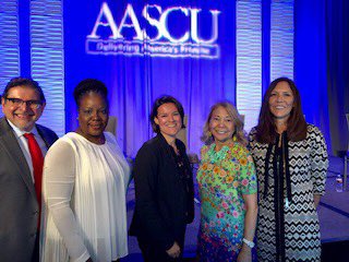 Thanks to @PresMillieG for hosting @CCAPrezYolanda in the closing plenary session to share efforts to achieve equitable #studentsuccess at @AASCU's #SummerAcademicAffairs conf. Proud of our strong partnership in the IFS work w/ the @gatesfoundation #CCADoesTheWork #edequity