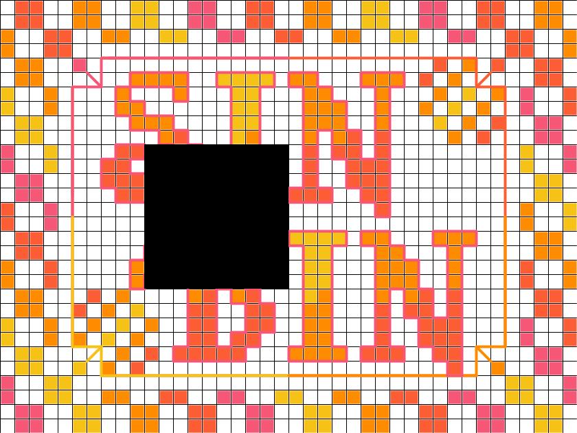 ShitpostSampler's tweet photo. Day 11 of the stitchalong...the dawn of the final day!

Backstitching: Pink (892) around the letter. Yellow (972) on the border. https://t.co/xdsqyPQnaz