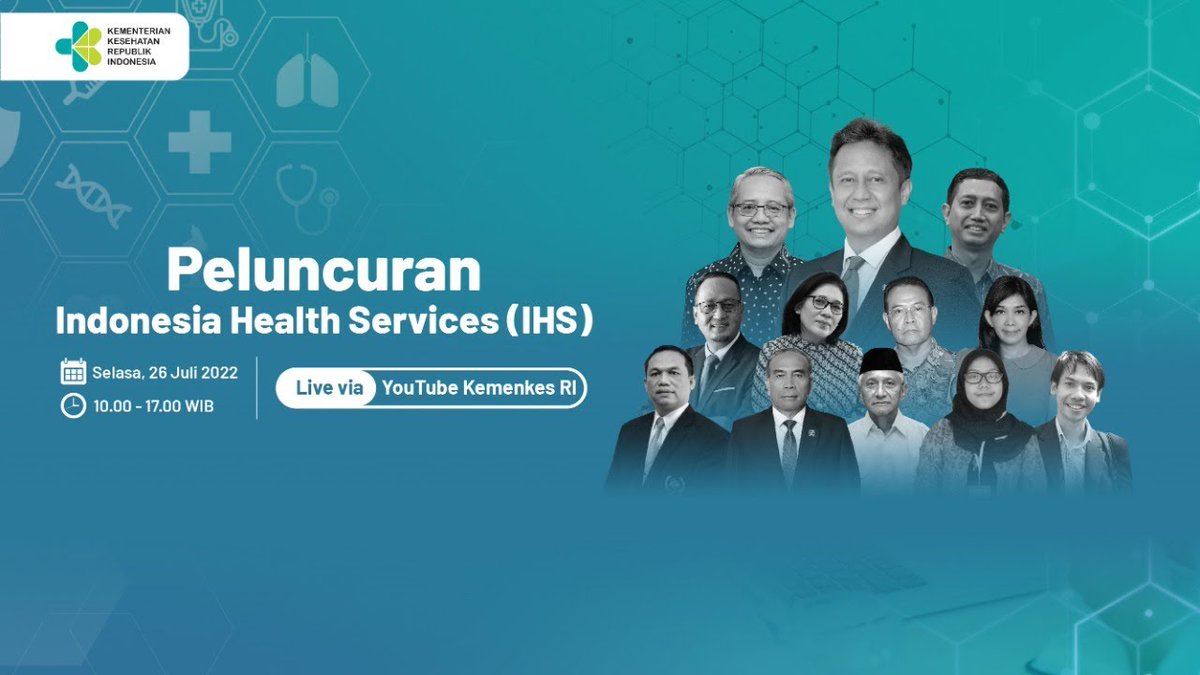 KemenkesRI's tweet photo. Hai #Healthies,

@KemenkesRI akan meluncurkan Indonesia Health Services (IHS) untuk meningkatkan pelayanan kesehatan di Indonesia.

Saksikan siaran langsung peluncurannya di kanal Youtube @KemenkesRI, pagi ini mulai pukul 10.00 WIB.

Link : https://t.co/5unmtoB58D https://t.co/eHLyMelROw
