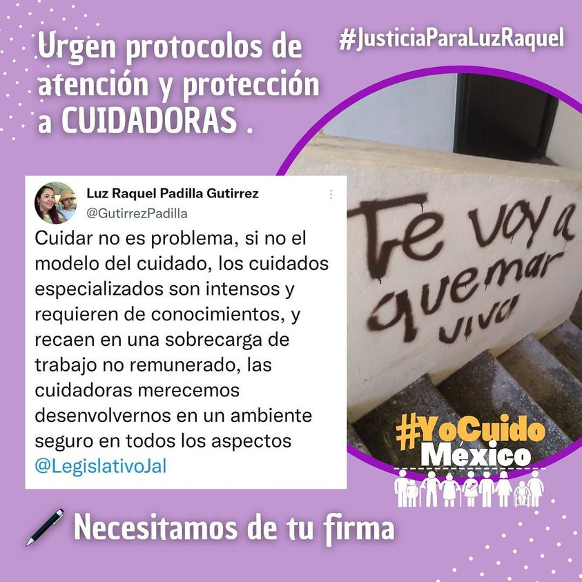 _CristianSinH's tweet photo. .@senadomexicano @Mx_Diputados: Urgen protocolos de atención y protección a CUIDADORAS - ¡Firma la petición! https://t.co/Ah9dOg5CfR
#JusticiaParaLuzRaquel #YoCuidoMexico #AccesibilidadUniversal https://t.co/Y7TgXRwAQZ