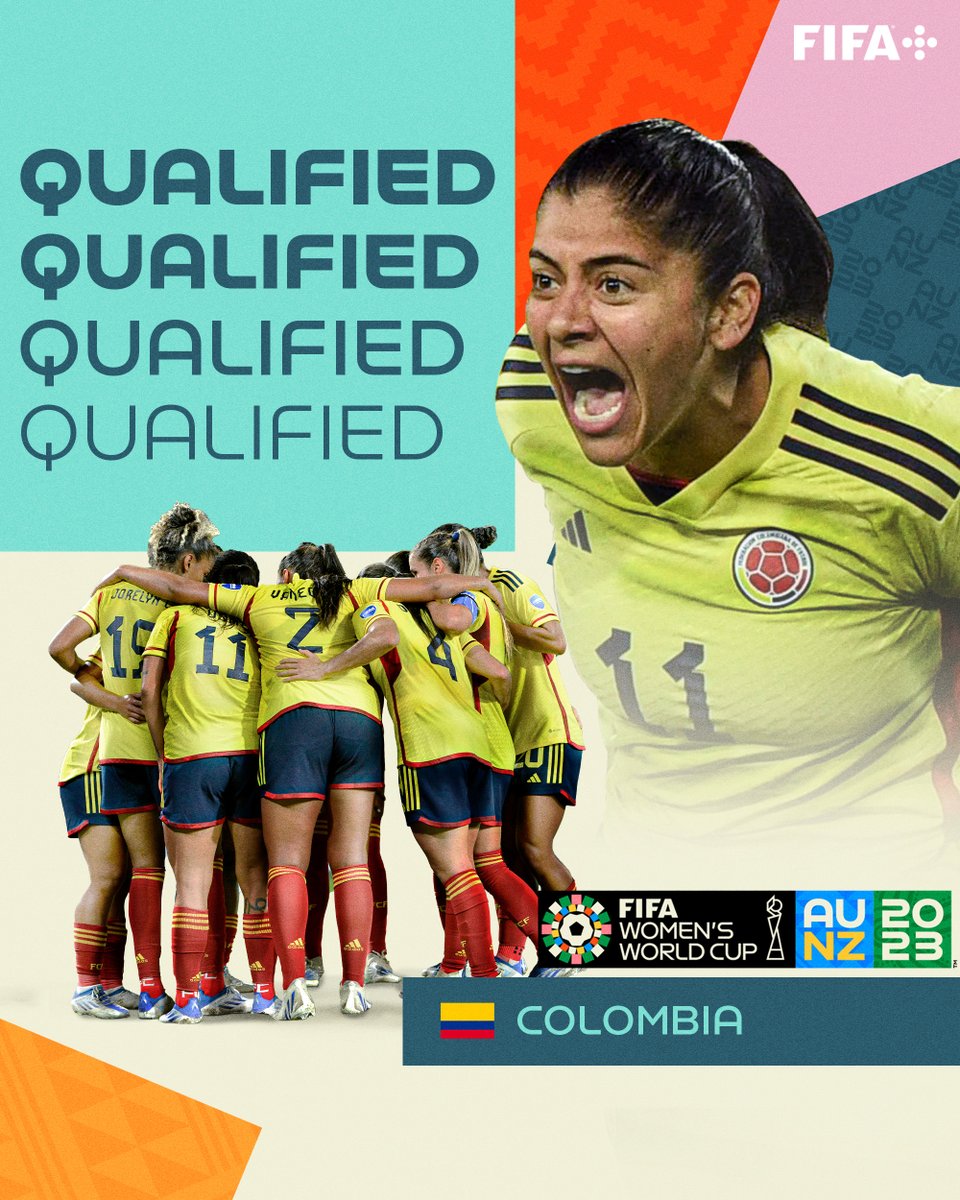 FIFA Women's World Cup (@fifawwc) on Twitter photo They've done it! 🇨🇴🏆
<a href="/FCFSeleccionCol/">Selección Colombia</a> are BACK in the #FIFAWWC!
See you in 🇦🇺🇳🇿! #BeyondGreatness They've done it! 🇨🇴🏆
<a href="/FCFSeleccionCol/">Selección Colombia</a> are BACK in the #FIFAWWC!
See you in 🇦🇺🇳🇿! #BeyondGreatness