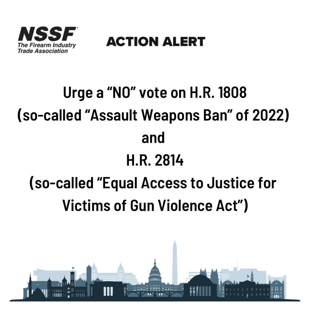 These flawed bills could be voted on by the full House of Representatives this week! It is unclear if Speaker Pelosi has the votes needed to pass the bills at this moment, so it is critical that you contact your U.S. Representative TODAY. Take action: nssf.it/3PFrI2H.