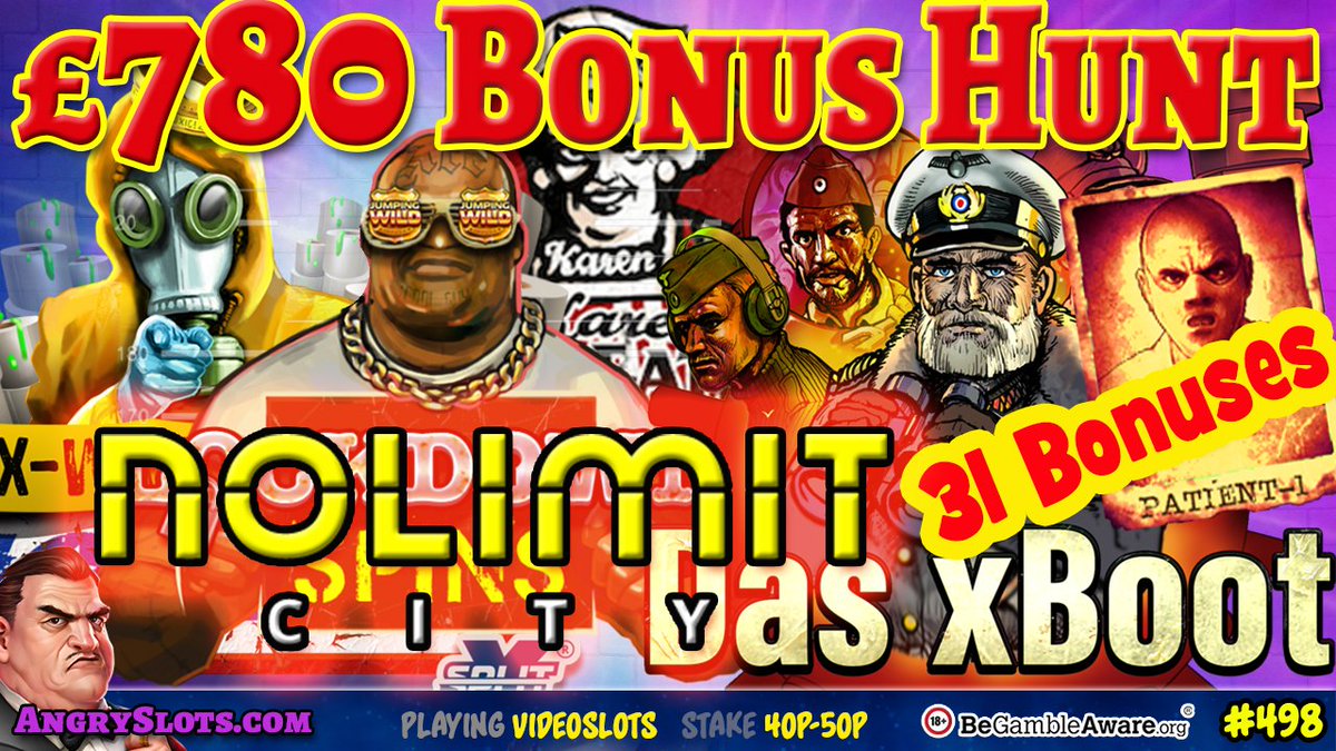 No Livestream today, too much on.
This NoLimit City Bonus Hunt is ready though, so it&#39;s up instead at 11am.
31 Bonuses, 31 different slots....
#OnlineSlots 18+