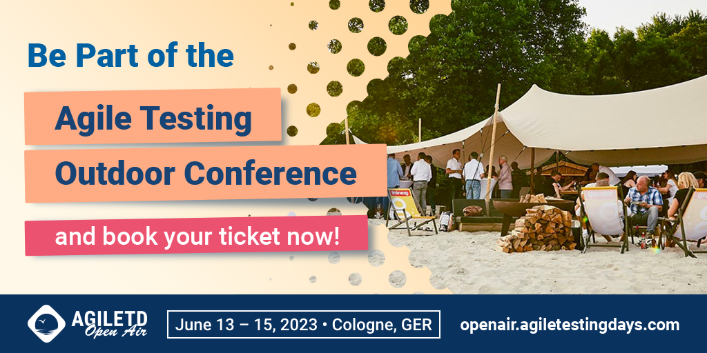 Don't wait any longer! 
Grab your ticket and get access to new learning, networking opportunities, international speakers and more. 
#AgileTDOpenAir 
bit.ly/3QCvoDs