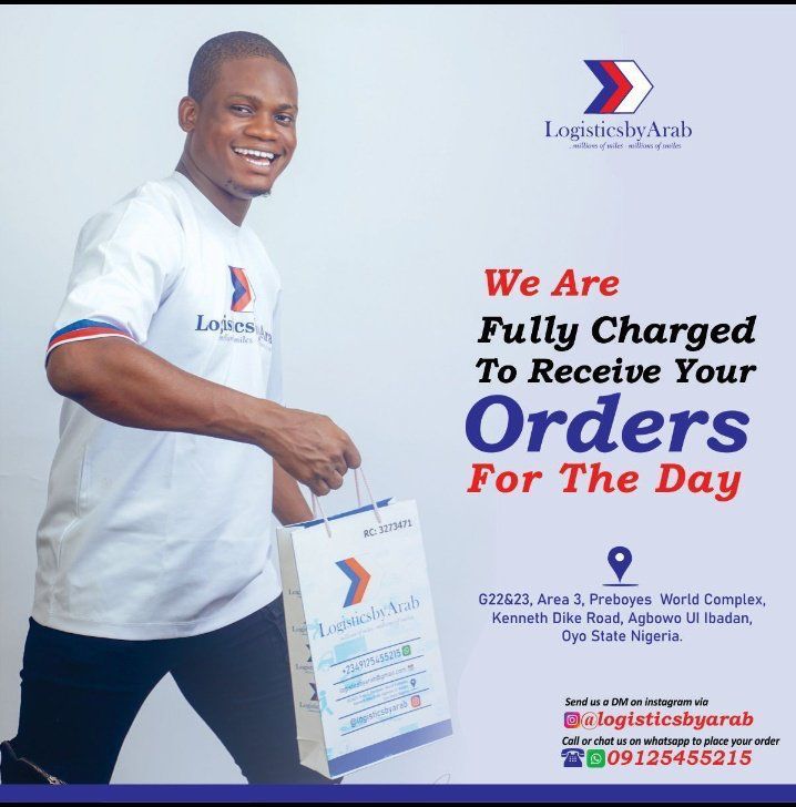 logistics_arab's tweet photo. @theoloriherself Good Morning 🤝🏾

Active and Available for dispatch service within Ibadan. 

Our line is active to receive your orders for the day

Logistics by Arab🏍️🚗✈️
https://t.co/T1MQraOZJa https://t.co/8tJFjs8pNv
