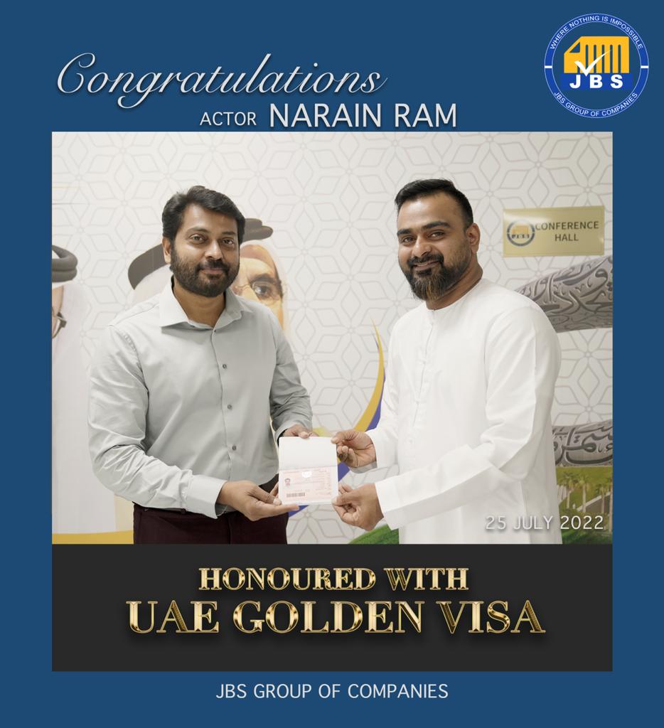 Congratulations to Actor Narain Ram for the endorsement of UAE Golden Visa with the documentation support of JBS Group of Companies
@itsNarain @DubaiCulture @GDRFADUBAI @DXBMediaOffice @jumaalmheirigr1 @Astarmedia2
  #Narain #actor #uaegoldenvisa #jbsgroupofcompanies #astarmedia