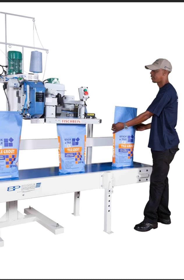 Bagging a 'powdery' substance? 
From Tile grout to flour ...our Fischbein bag stitching systems can stitch bags closed efficiently and securely. For more visit bucklepackaging.co.za #tilegrout #flour #bagstitching