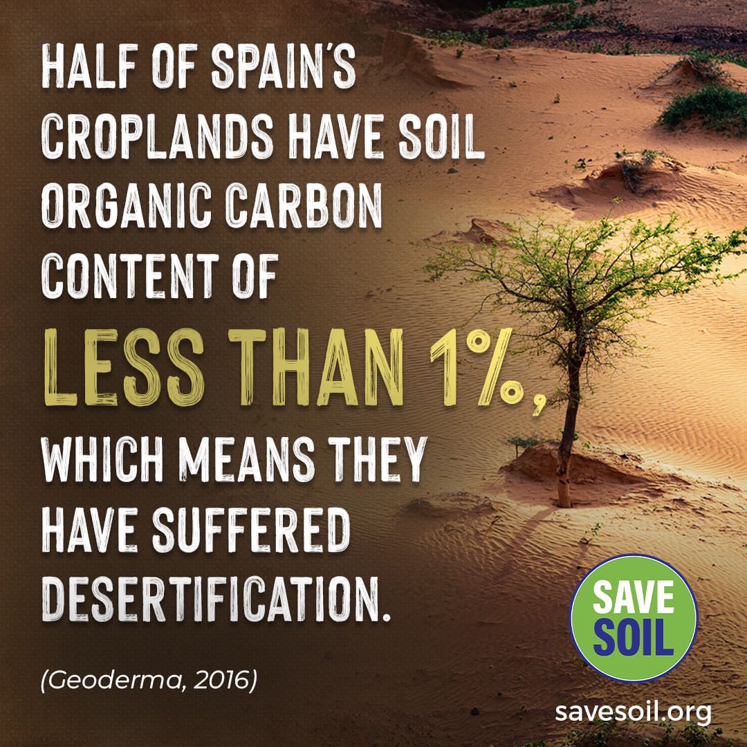 The difference between soil and sand is in their organic content but unfortunately the organic content in our soil which is the main source of our food are reducing and this will affect our ability to produce food. Let’s change this 🙏🏻🙏🏻🙏🏻

Be kind to our planet! 

 #savesoil
