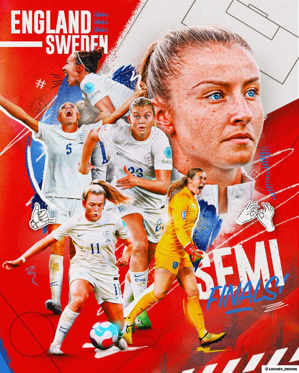 LouiseC_Design's tweet photo. Here we go, semi finals day! 💪#womenseuros2022 https://t.co/4NNKzCsEbi