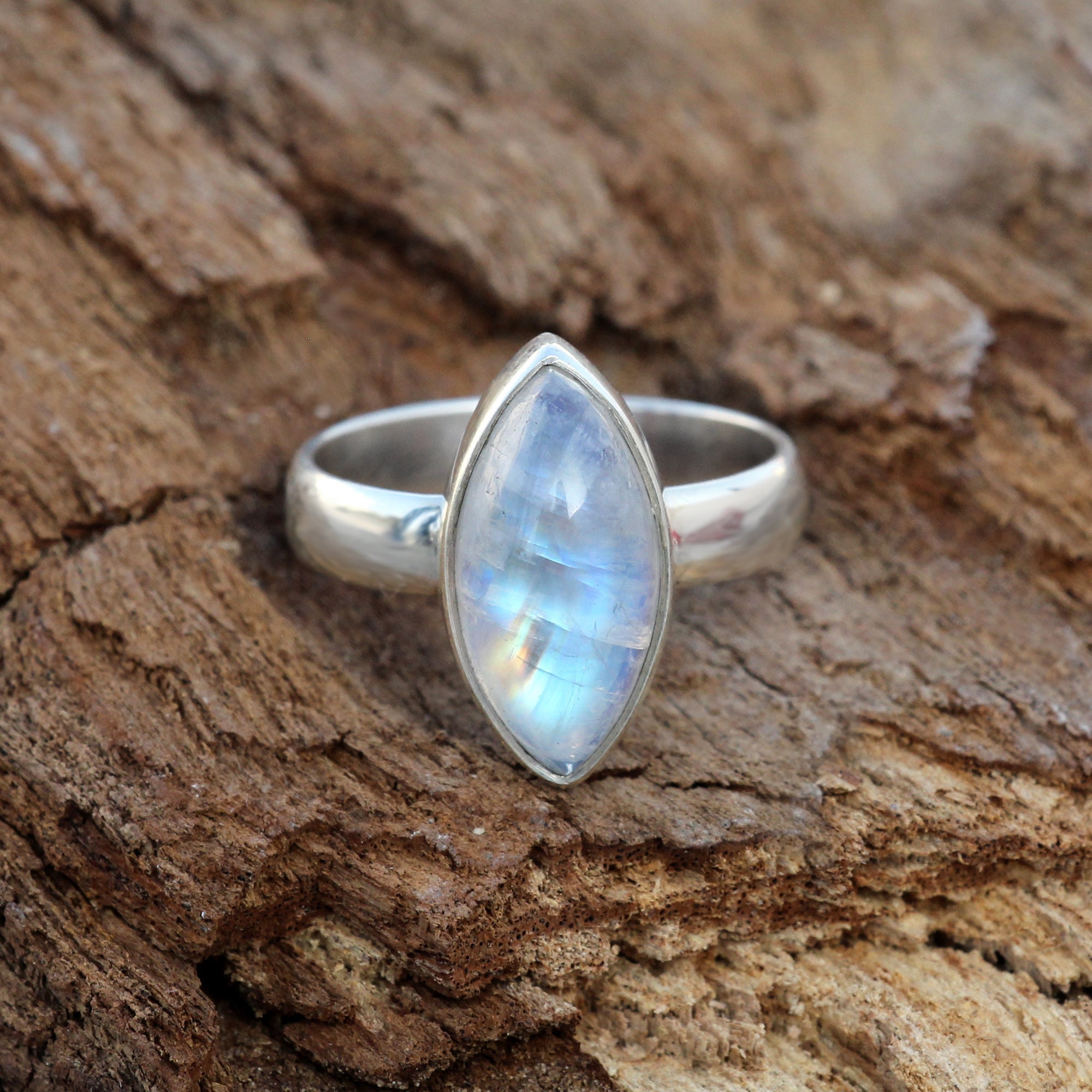 Leaf Inspired Moonstone Ring/oval Branch Engagement Ring/natural Moonstone  Promise Ring for Women/gift for Her - Etsy