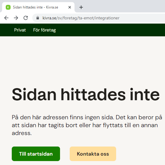 hammarback's tweet photo. @KivraHq Sida saknas. https://t.co/LM93CB5MGP