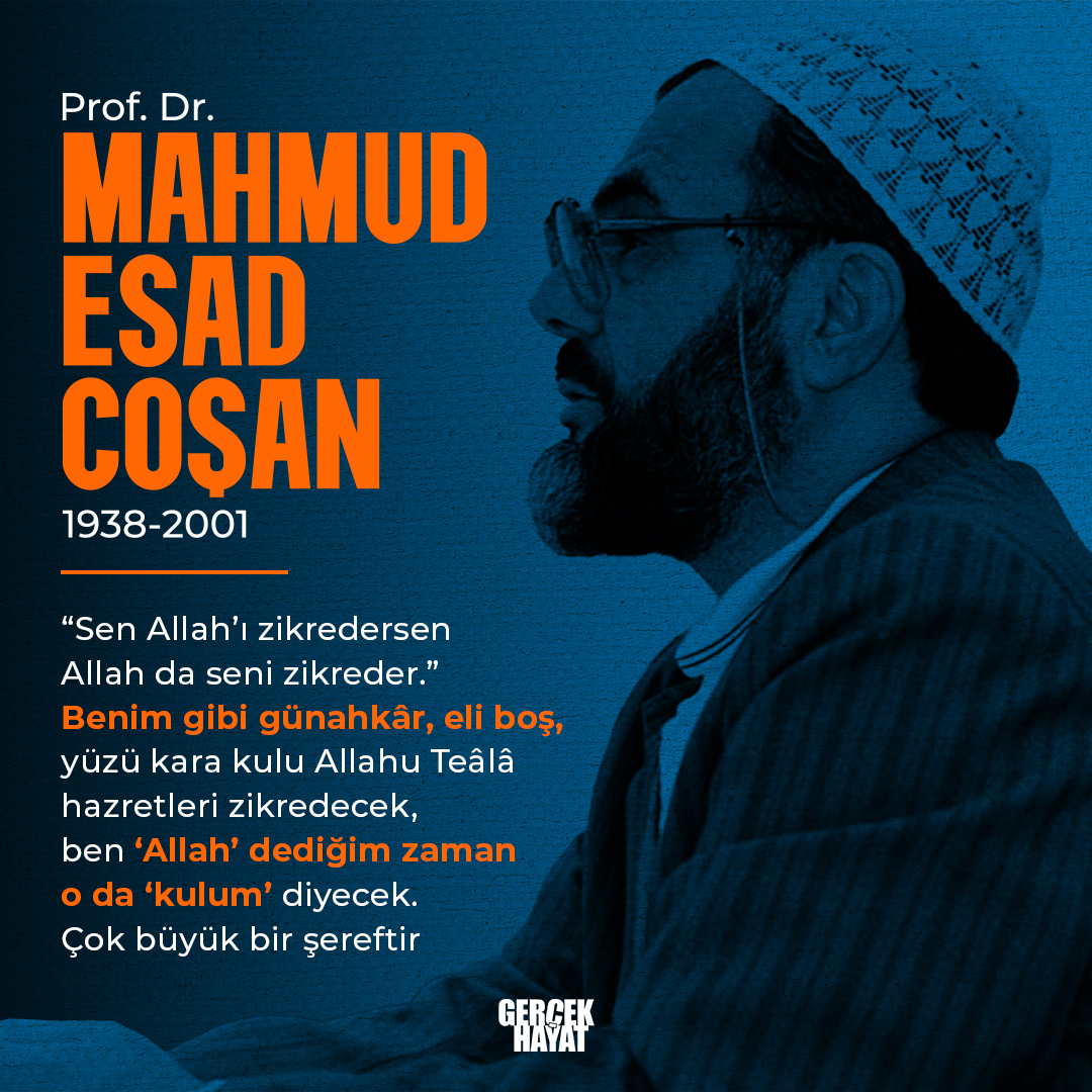 "Ben 'Allah' dediğim zaman o da 'kulum' diyecek. Çok büyük bir şereftir"

Mahmud Esad Coşan