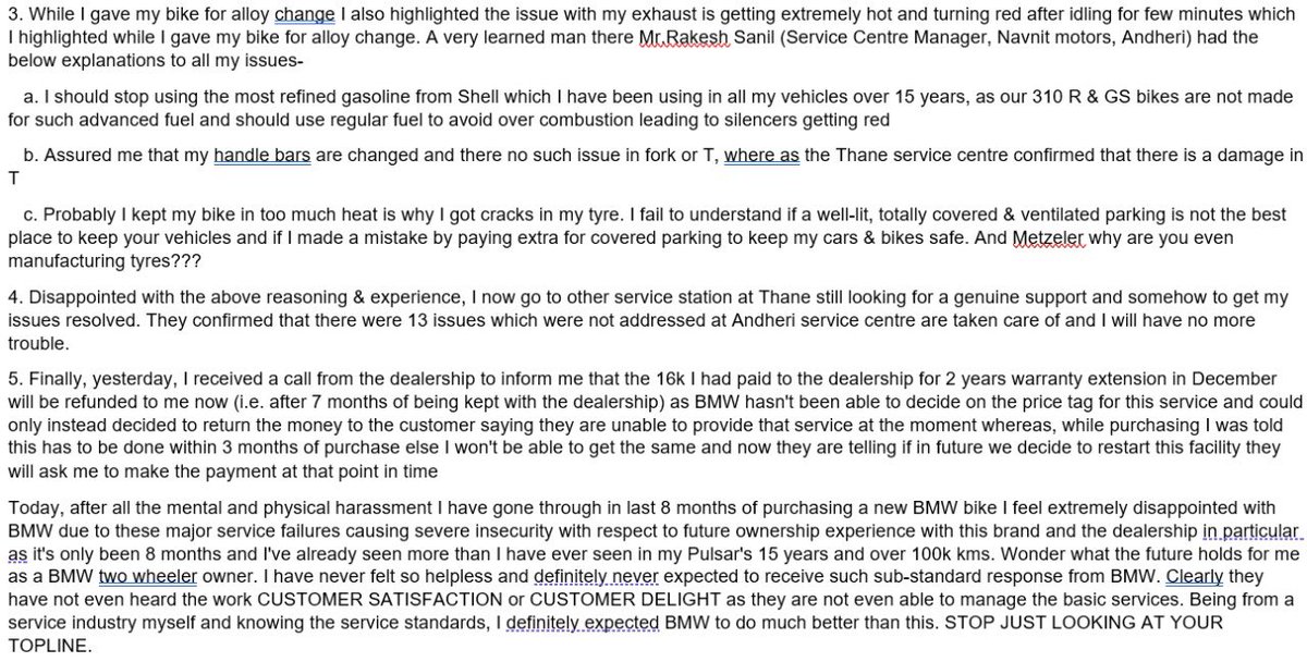 SushavSrivastav's tweet photo. Dear Netizens, sharing my horrendous experience of buying a BMW 310GS from Navnit Motors, Mumbai. NEVER BUY A BMW, you will be CHEATED AND TORTURED. @bmwindia @BMWUSA @BMWMotorsport @METZELERMOTO @NavnitMotorsMum @hirrenpatel @consumerforum_  @BMWMotorrad https://t.co/iKl4QG7xAu