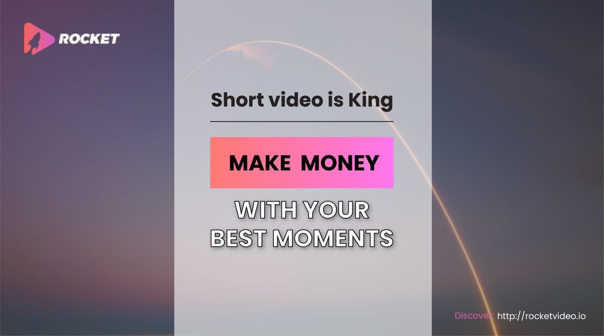 RocketVideos3's tweet image. You're #crypto users who want to earn extra from your knowledge? 💎
You're non-crypto influencers who want to expand your reach beyond current audiences? 🙌

#RocketVideo is what you need! 🚀

#Create your videos! #Watch and #Share others! #Earn Now 👉 rocketvideo.io