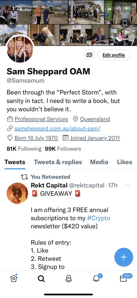 Sam Sheppard OAM tweet media