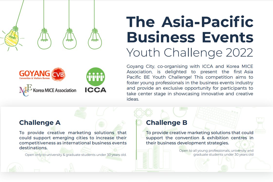 📢The Asia Pacific BE Youth Challenge is ON! Open to all interested participants i.e. university graduates & business events young professionals under 3⃣0⃣! ⚠️Deadline to submit your proposal has been extended to 1st August 2022! For more info: tinyurl.com/4uexa8du