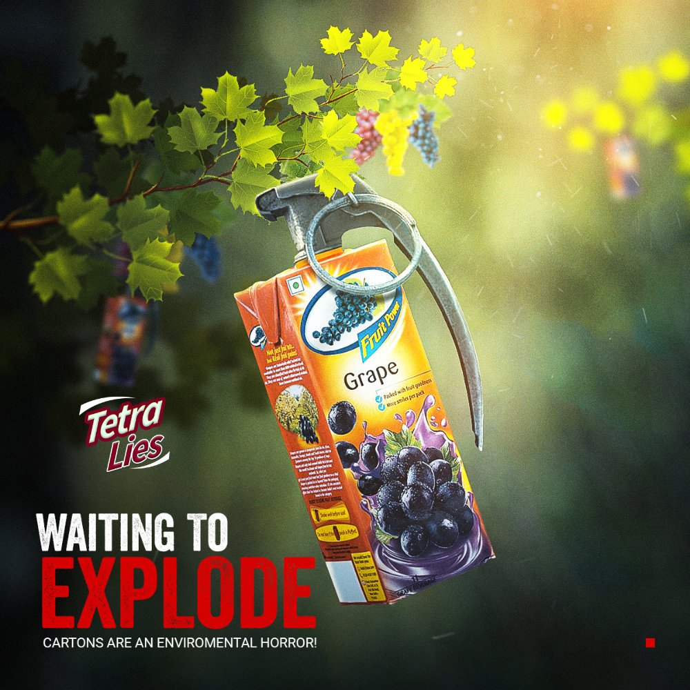 Waiting to explode! The greatest deception of our time! 
Tetra cartons are anything but recyclable. Don’t believe in the LIE!